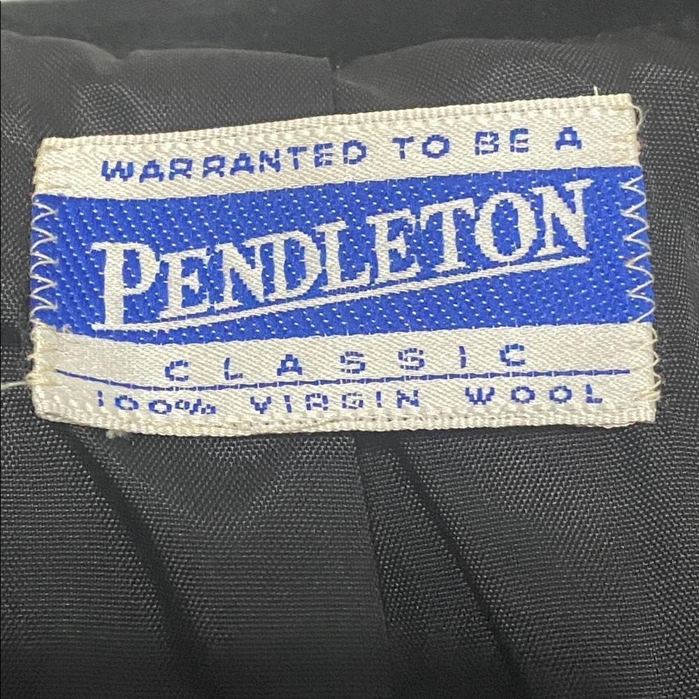 Pendleton Vintage Black Red Green 100% Virgin Wool Academia Plaid Blazer Size 12 - Picture 12 of 15